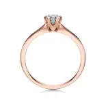 Pierścionek z diamentem różowe złoto